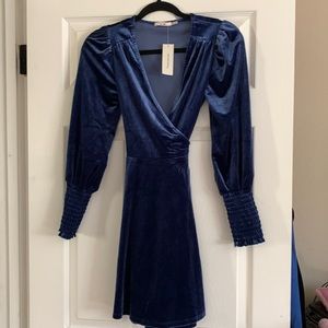 Mi Ami beautiful Velliety feeling dress the color is outrageous!